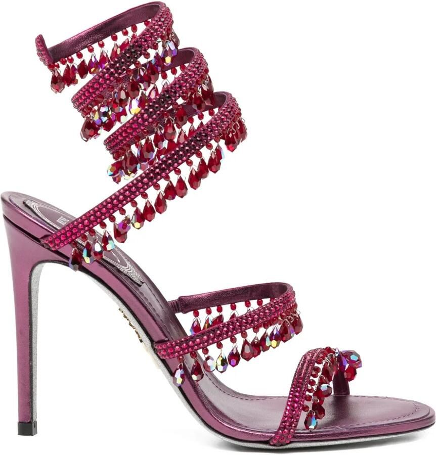 René Caovilla 100 mm Chandelier sandalen Roze
