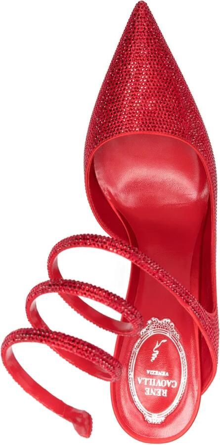 René Caovilla 100 mm Cleo pumps Rood - Foto 5