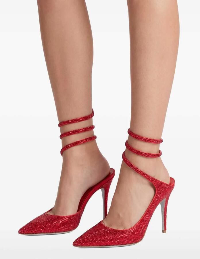 René Caovilla 100 mm Cleo pumps Rood - Foto 4