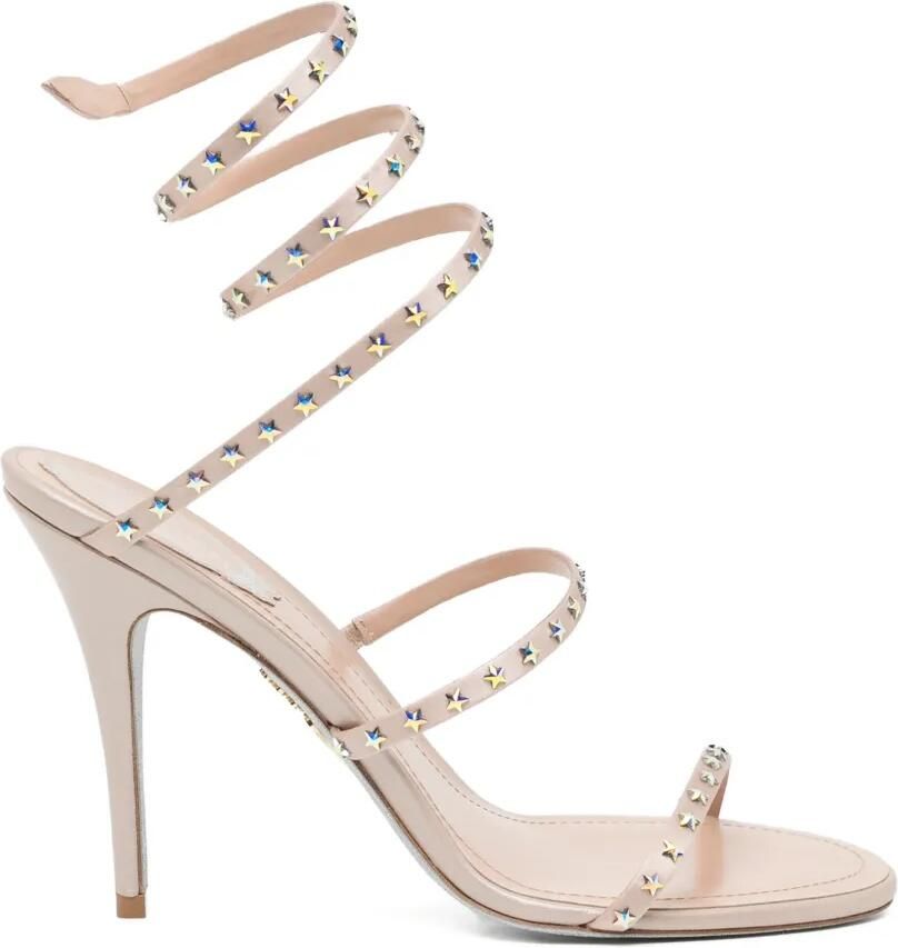 René Caovilla 100 mm Cleo sandalen Beige