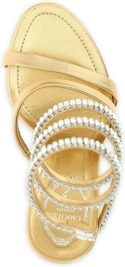 René Caovilla 100 mm sandalen verfraaid met kristallen Goud - Foto 4