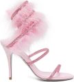 René Caovilla 100 mm sandalen verfraaid met kristallen Roze - Roze