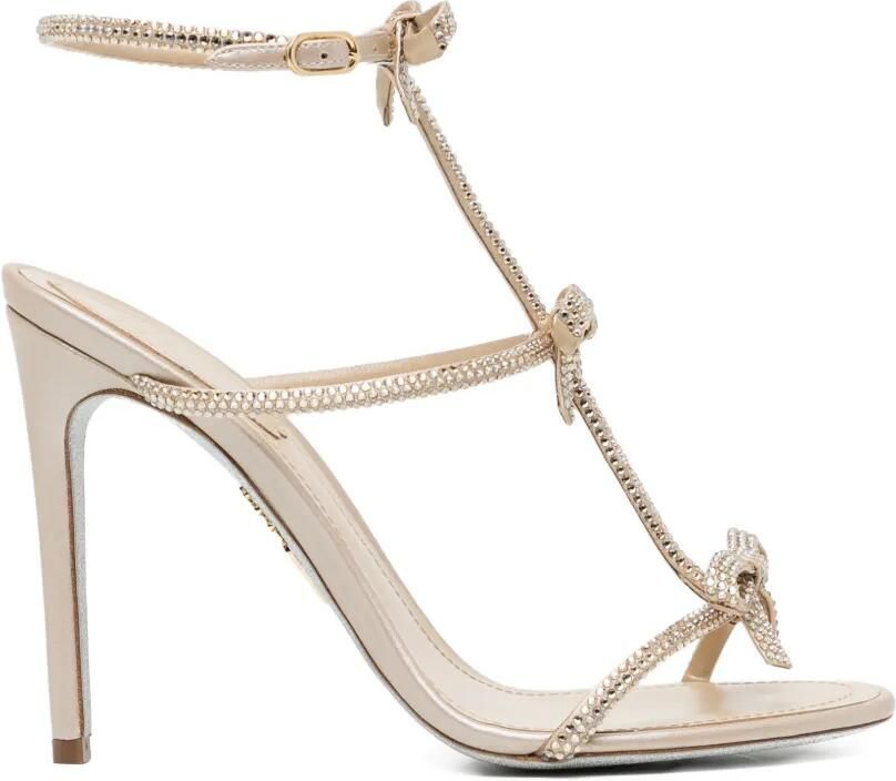 René Caovilla 105 mm Caterina sandalen Beige