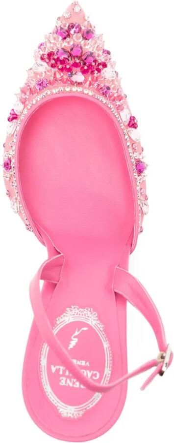 René Caovilla 105 mm Cinderella slingback pumps Roze - Foto 4