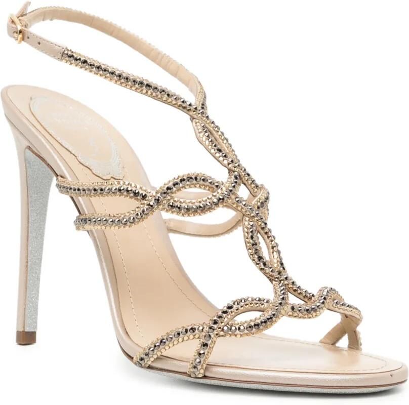 René Caovilla 105 mm Dalilah sandalen Beige - Foto 3