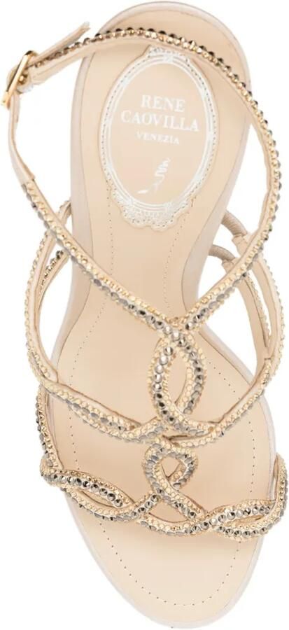 René Caovilla 105 mm Dalilah sandalen Beige - Foto 4