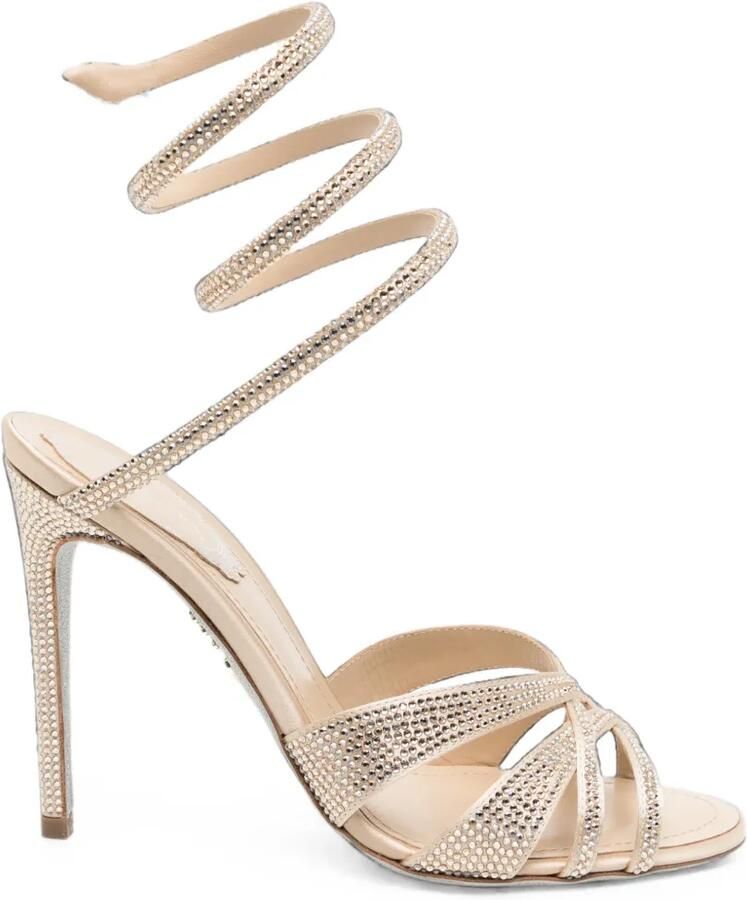 René Caovilla 105 mm Dania sandalen Goud