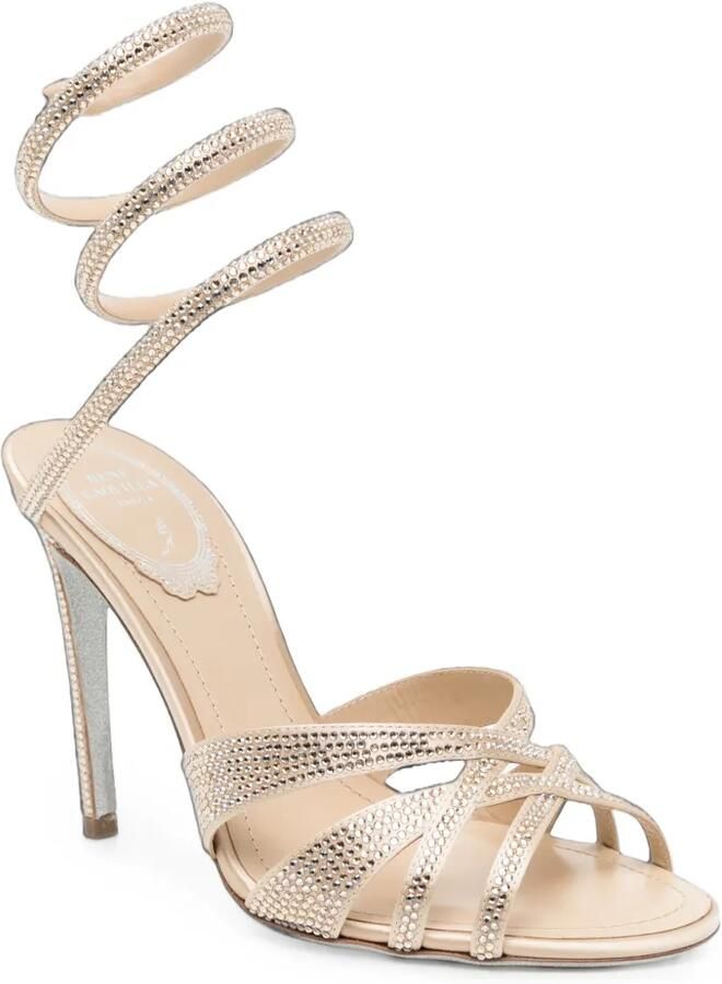 René Caovilla 105 mm Dania sandalen Goud - Foto 2