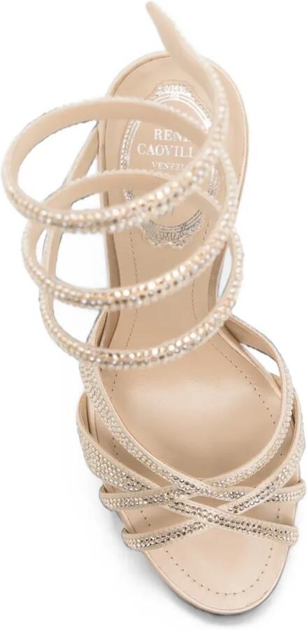 René Caovilla 105 mm Dania sandalen Goud - Foto 4