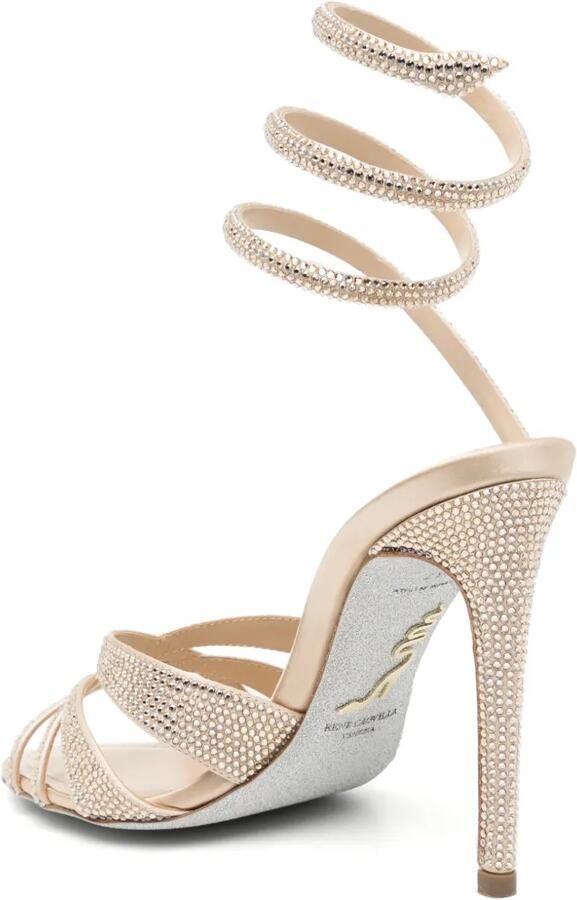 René Caovilla 105 mm Dania sandalen Goud - Foto 3