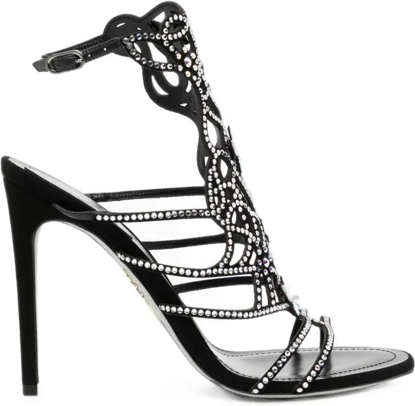 René Caovilla 105 mm Eden sandalen Zwart