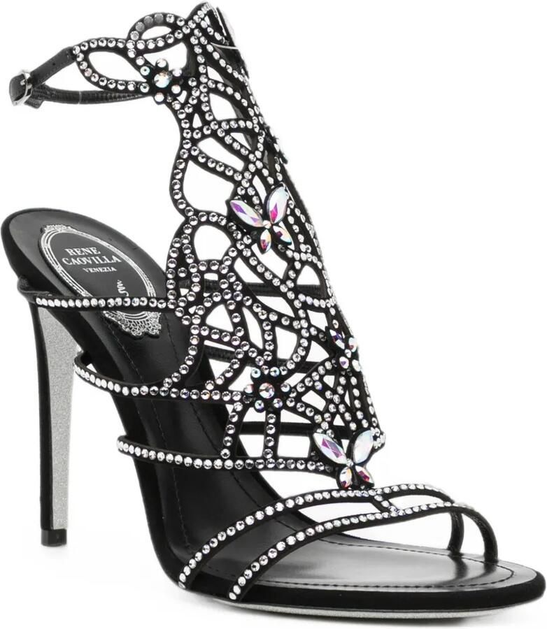 René Caovilla 105 mm Eden sandalen Zwart - Foto 2