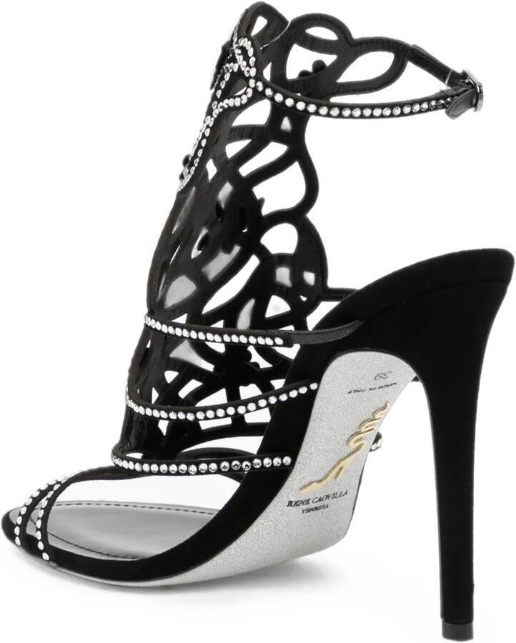 René Caovilla 105 mm Eden sandalen Zwart - Foto 3