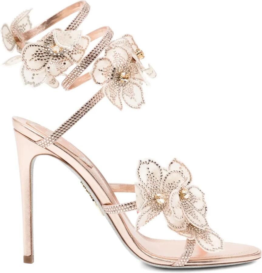 René Caovilla 105 mm Floriane sandalen Roze