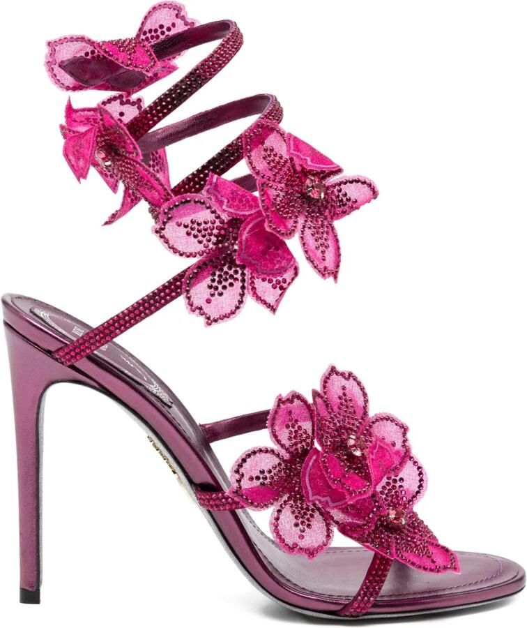 René Caovilla 105 mm Floriane sandalen Roze