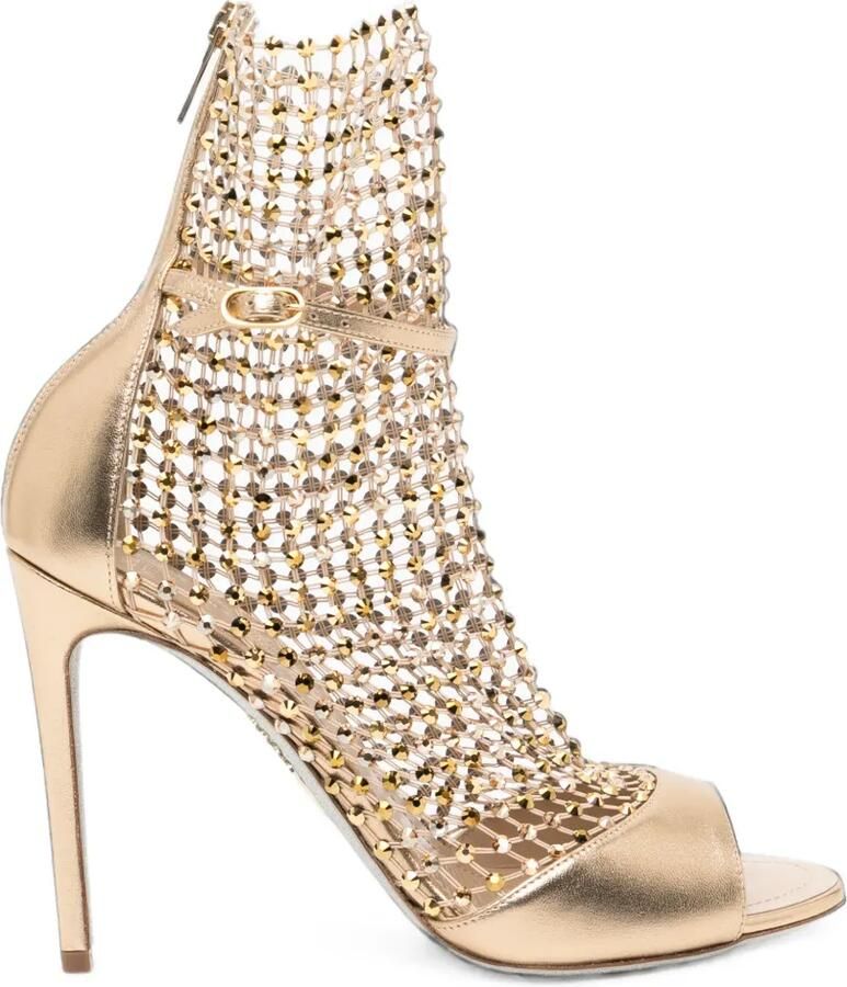 René Caovilla 105 mm Galaxia sandalen Goud