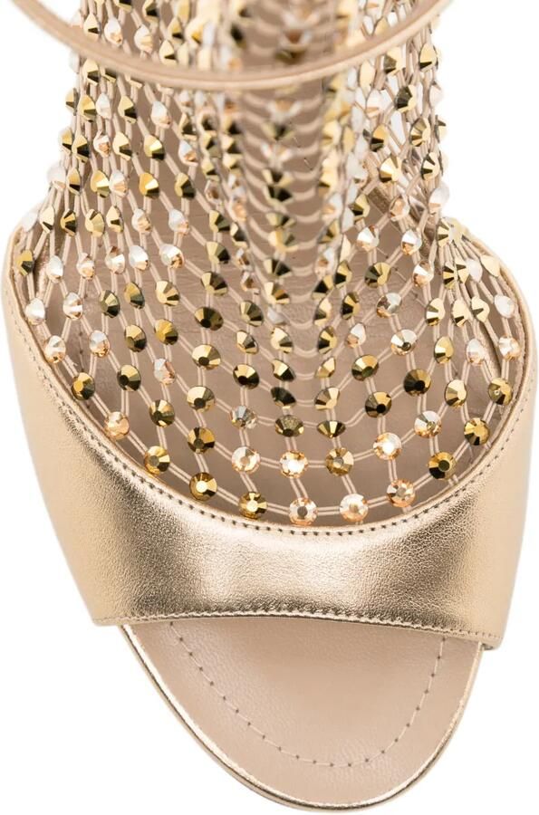 René Caovilla 105 mm Galaxia sandalen Goud - Foto 3