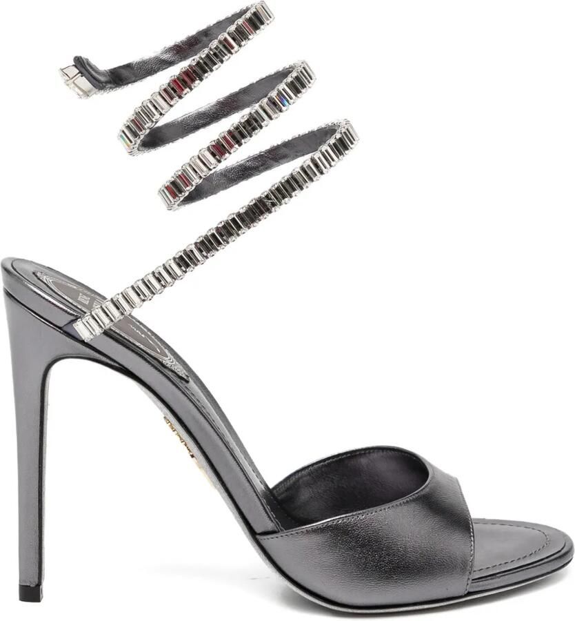 René Caovilla 105 mm Spark sandalen met hak Grijs