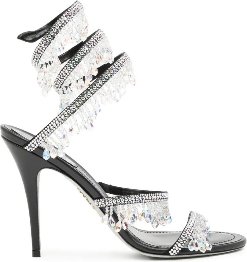 René Caovilla 105mm Chandelier sandalen Zwart