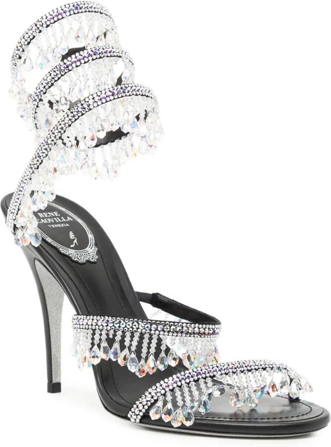 René Caovilla 105mm Chandelier sandalen Zwart - Foto 2