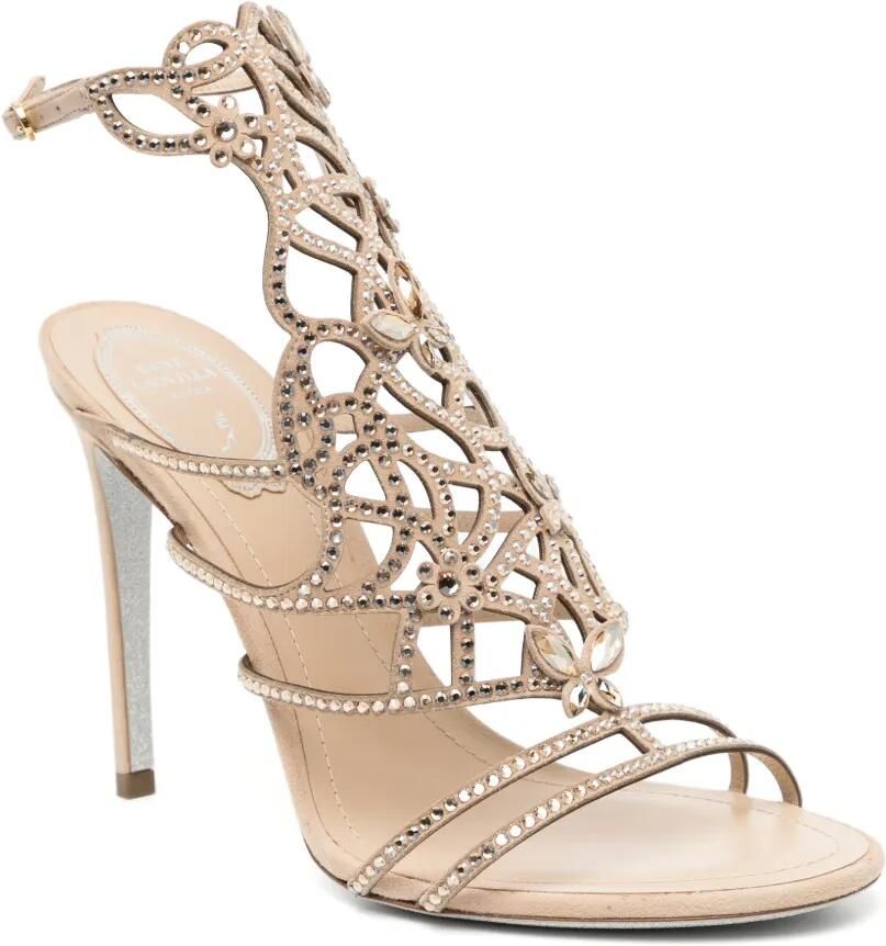 René Caovilla 110 mm Eden sandalen Beige