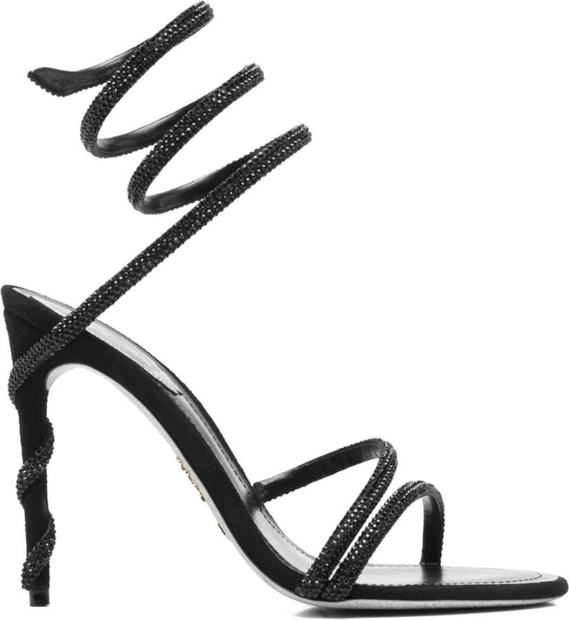 René Caovilla 110 mm Margot sandalen Zwart