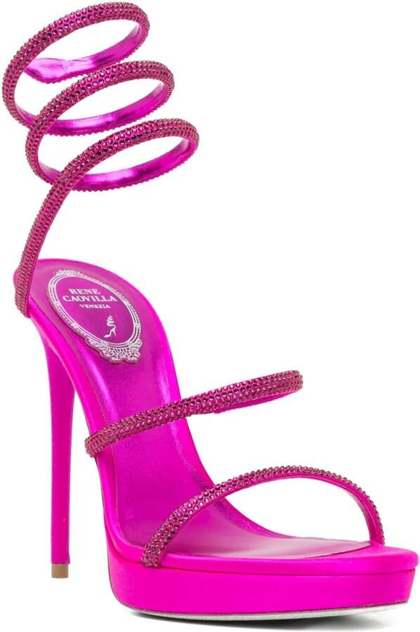 René Caovilla 120 mm verfraaide sandalen Roze - Foto 4
