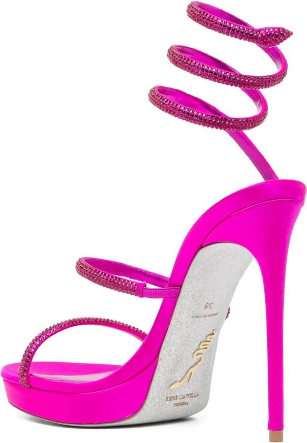 René Caovilla 120 mm verfraaide sandalen Roze - Foto 2