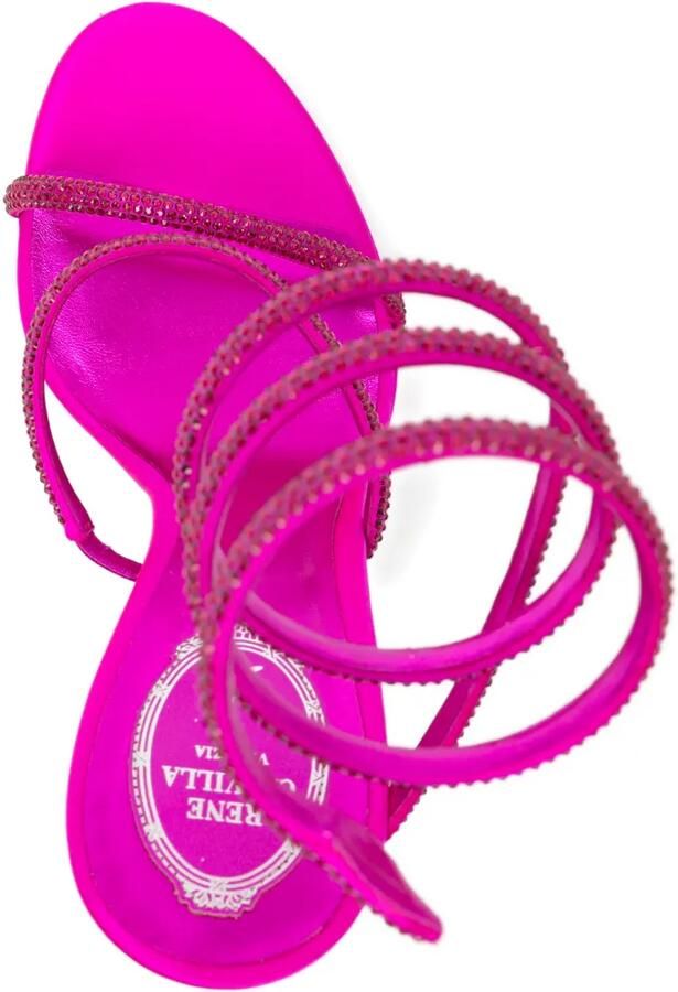 René Caovilla 120 mm verfraaide sandalen Roze - Foto 3