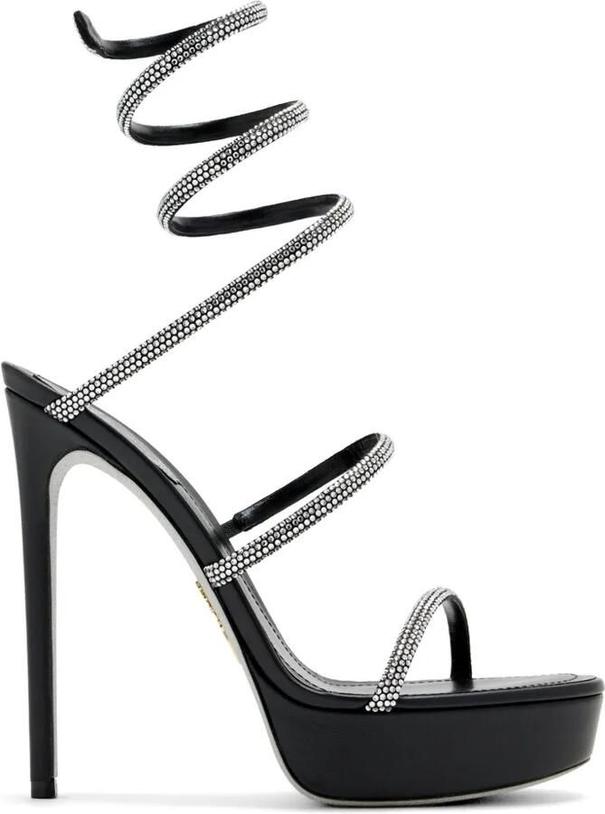 René Caovilla 130 mm Cleo sandalen met hak Zwart