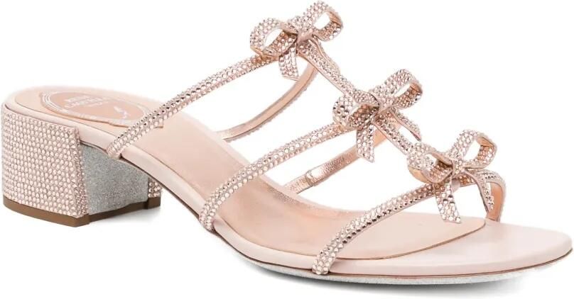 René Caovilla 40 mm sandalen verfraaid met kristallen en lint Roze - Foto 2