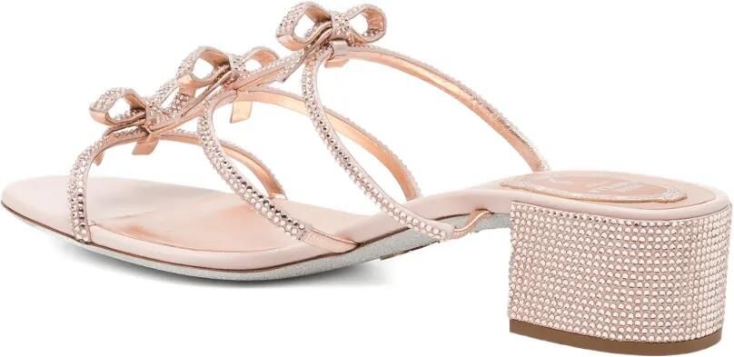 René Caovilla 40 mm sandalen verfraaid met kristallen en lint Roze - Foto 4