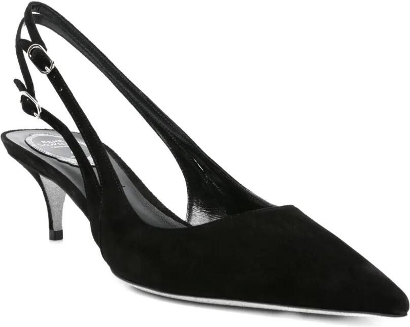 René Caovilla 60 mm slingback pumps met puntige neus en hak Zwart - Foto 2