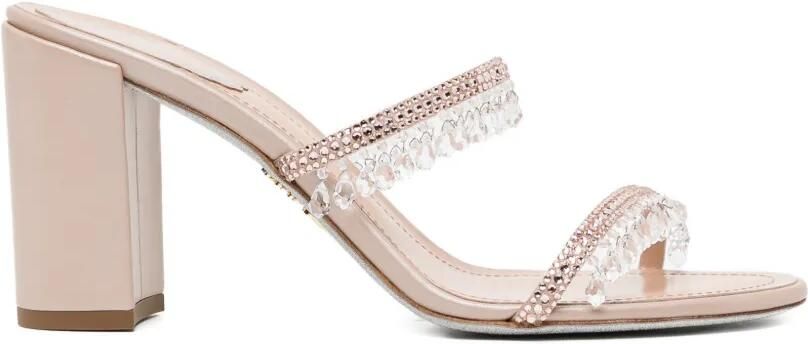 René Caovilla 65mm Chandelier sandalen Beige