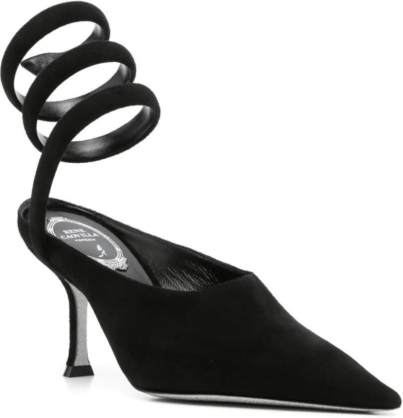 René Caovilla 75 mm suède pumps Zwart - Foto 3