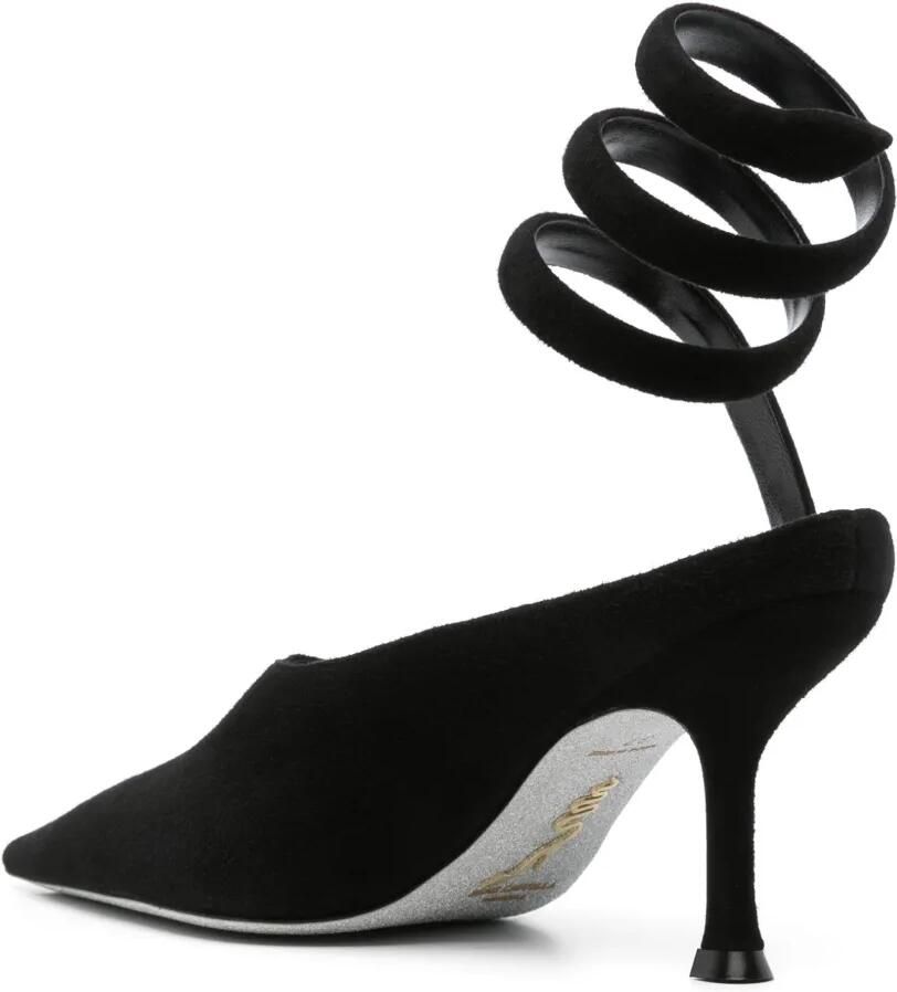 René Caovilla 75 mm suède pumps Zwart - Foto 2
