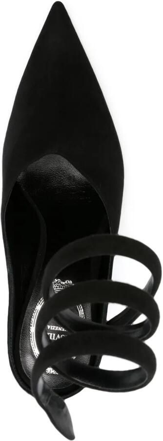 René Caovilla 75 mm suède pumps Zwart - Foto 4