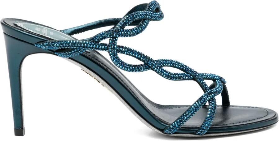 René Caovilla 80 mm Braid sandalen Blauw