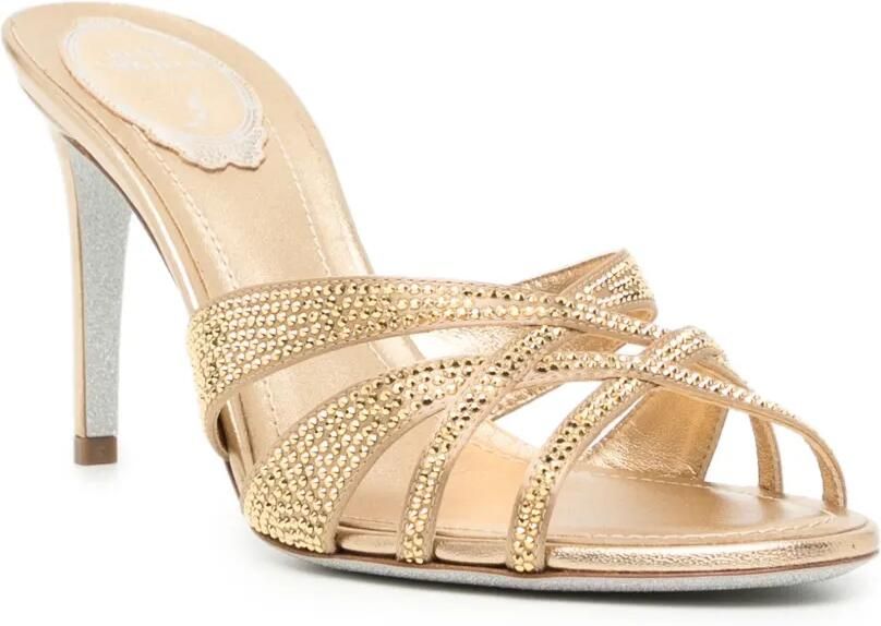 René Caovilla 80 mm Dania sandalen Goud - Foto 2