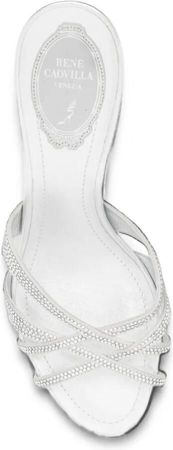 René Caovilla 80 mm Dania sandalen Zilver - Foto 3