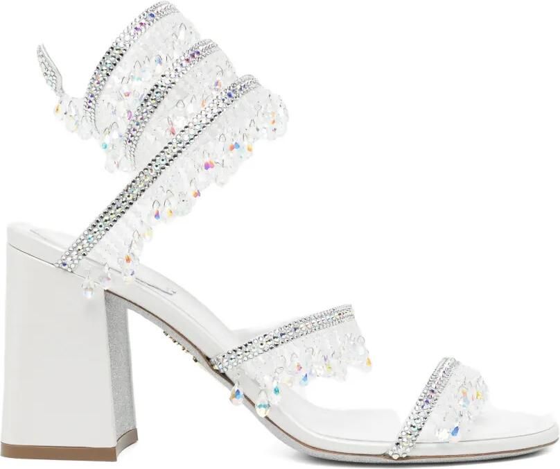 René Caovilla 80 mm Jahanara sandalen Wit