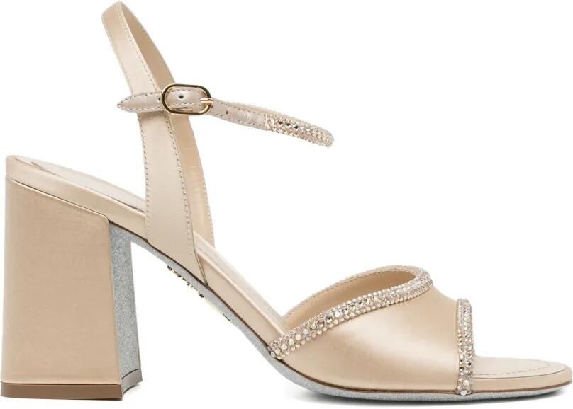 René Caovilla 80 mm Margherita sandalen Beige