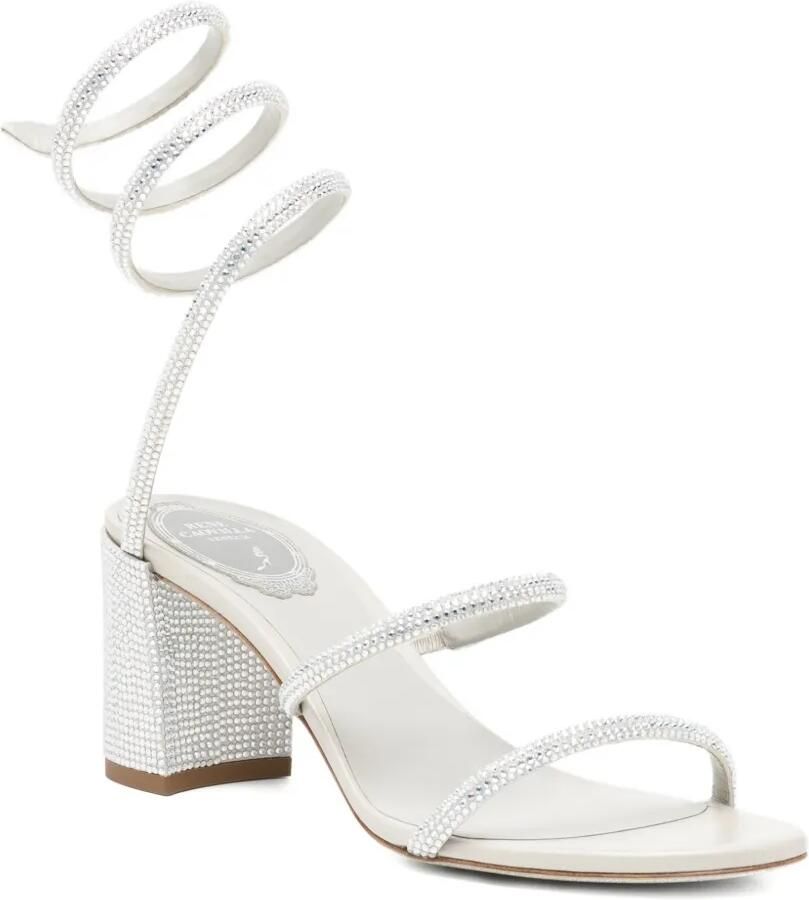 René Caovilla 80 mm zilveren sandalen Metallic - Foto 2