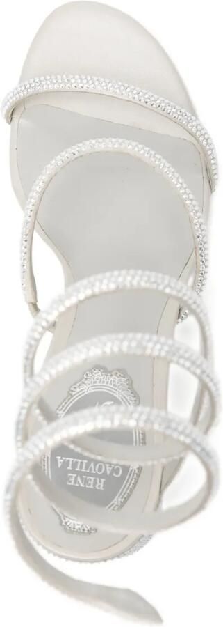 René Caovilla 80 mm zilveren sandalen Metallic - Foto 4