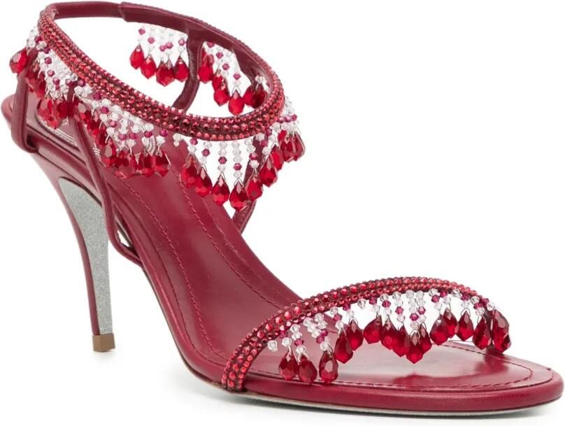 René Caovilla 85 mm Jahanara sandalen Rood - Foto 3