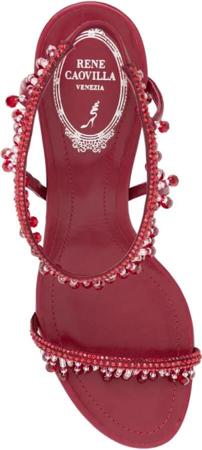 René Caovilla 85 mm Jahanara sandalen Rood - Foto 4