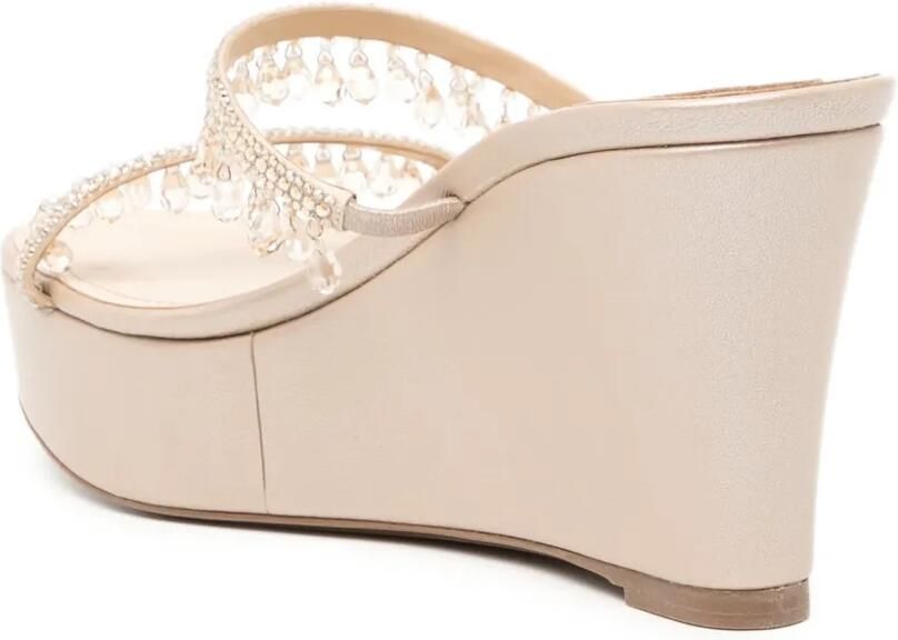 René Caovilla 85 mm Taylor sandalen met sleehak Beige - Foto 2