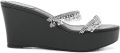 René Caovilla 85 mm Taylor sandalen met sleehak Zwart - Zwart