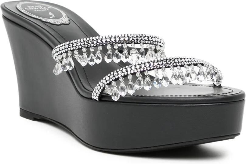 René Caovilla 85 mm Taylor sandalen met sleehak Zwart - Foto 2