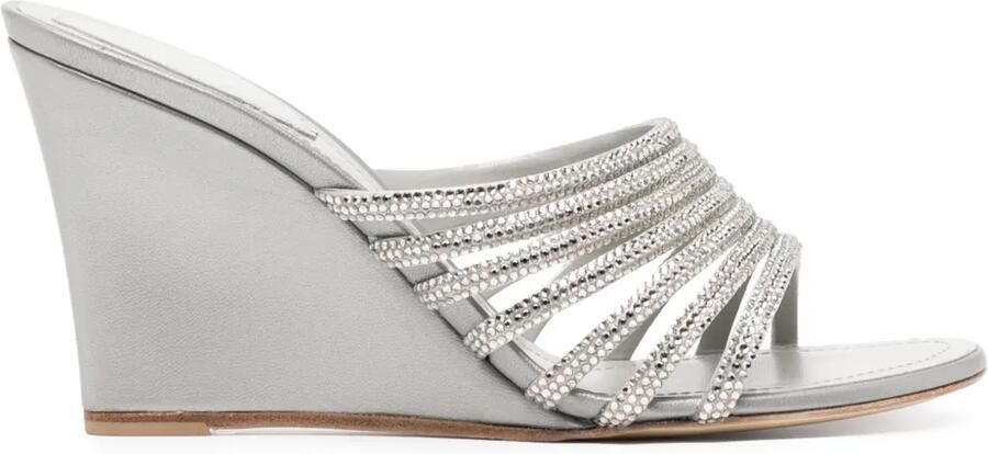 René Caovilla 90 mm sandalen met sleehak Grijs - Foto 1